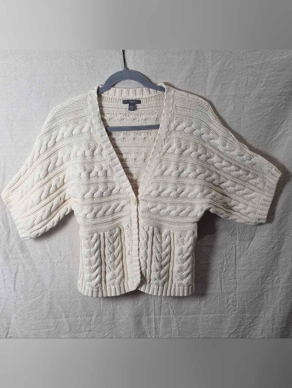 Apt. 9 Cream Cable Knit Button Cardigan